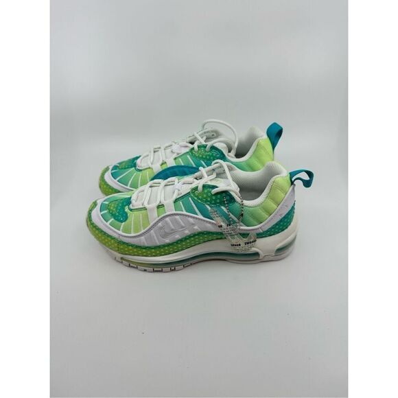 Nike Air Max 98 Bubble Pack Womens Size 6.5 White Green Running Shoes CI7379-300 - Picture 2 of 5